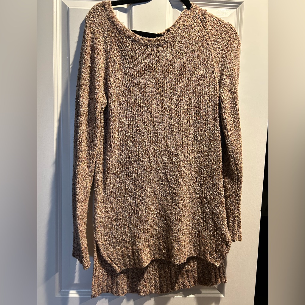 Ann Taylor Textured Knit Sweater In Cream And Brown May Fit Sz M Ann Taylor Textured Knit Sweater In Cream And Brown May Fit Sz M